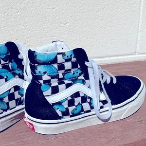 Vans butterfly checker print high top shoes